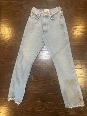 Agolde Light Blue High-Rise Straight Jeans